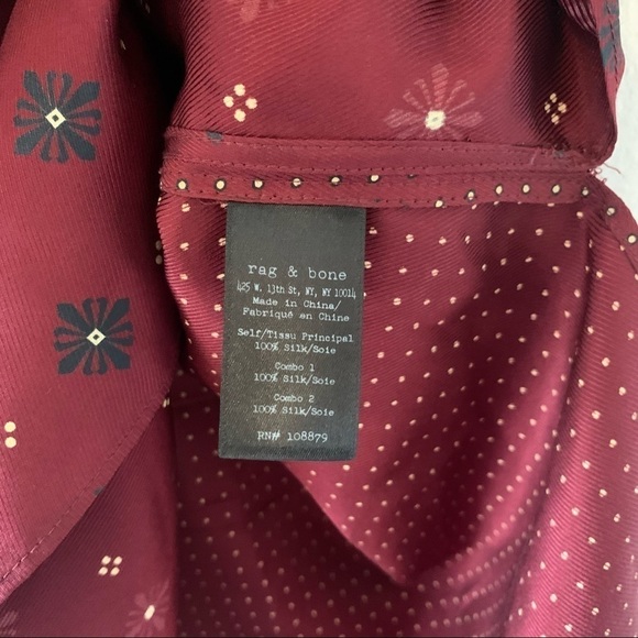 Rag & Bone Teddy Printed Tank in Cabernet Diamond - Picture 8 of 8